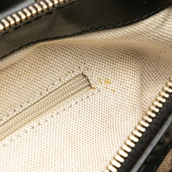 Gucci Diamante Sukey Handbag Beige Tan Black Canvas Leather - Picture 7 of 9